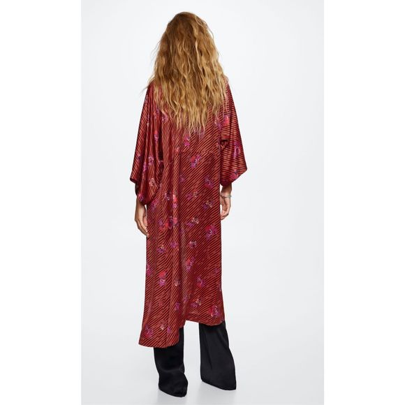 Mango Flower Print Kaftan Size L - Picture 5 of 8